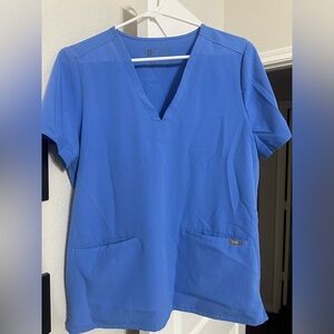 Figs scrubs- Ceil Blue. Medium top medium tall bottoms